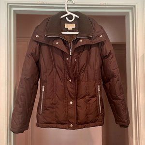 Michael Kors women's puffer jacket. Size S. Chocolate Brown.